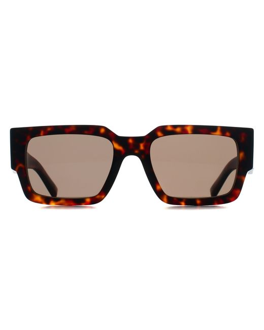 Prada Brown Rectangle Root Tortoise Dark Prb17S for men