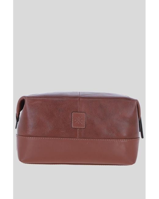 Ashwood Leather Purple 'Milo' Real Washbag for men