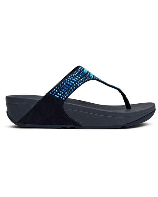 Fitflop Blue Incastone Toe-Thong Sandals