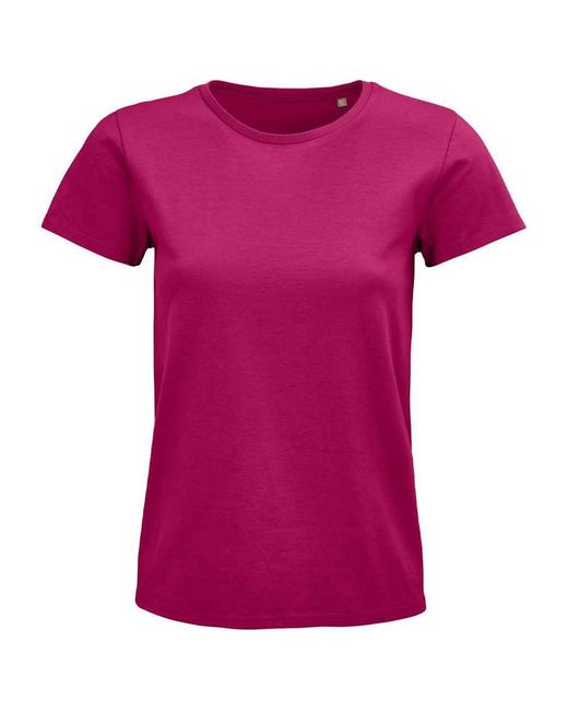 Sol's Purple Ladies Pioneer Organic T-Shirt Cotton