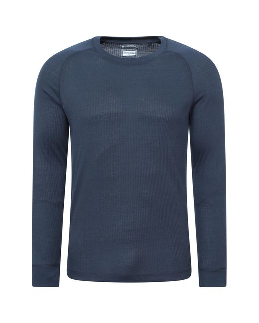 Mountain Warehouse Blue 'Talus' Thermal Top & Pant Skiing Winter Warm Gym Set for men
