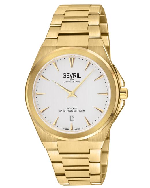 Gevril Metallic Montauk 'S316L Stainless Steel Ipyg Case, Dial, 316L Bracelet Watch for men