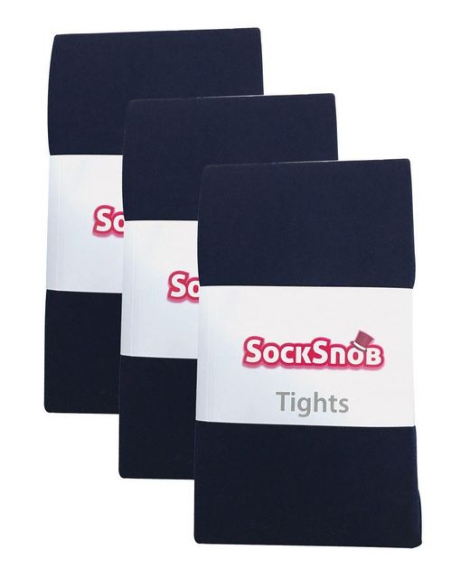 Sock Snob Blue 3 Pair Multipack Coloured Opaque 80 Denier Tights