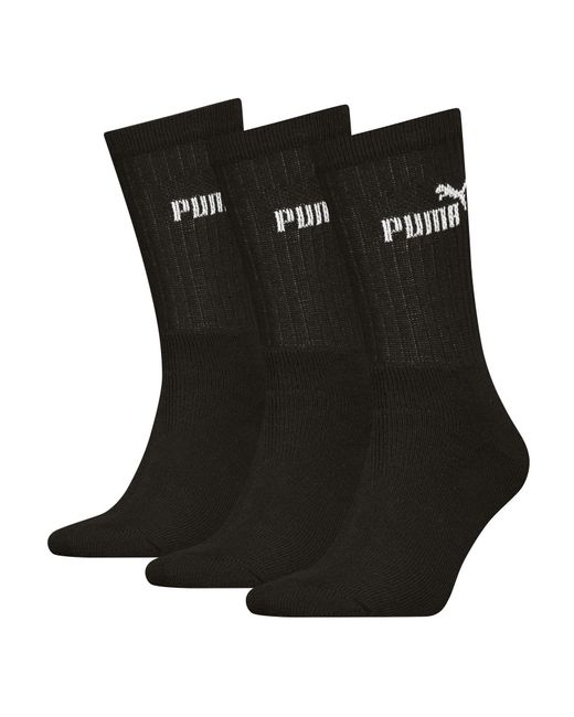 PUMA Volwassen Bemanningsleden Sokken (pakket Van 3) (zwart) in het Black