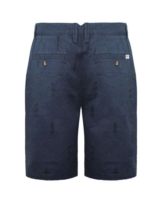 Vans Blue Off The Wall Low Rise Bermuda Shorts Cotton for men