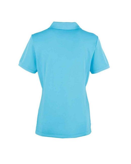PREMIER Blue Ladies Coolchecker Pique Polo Shirt