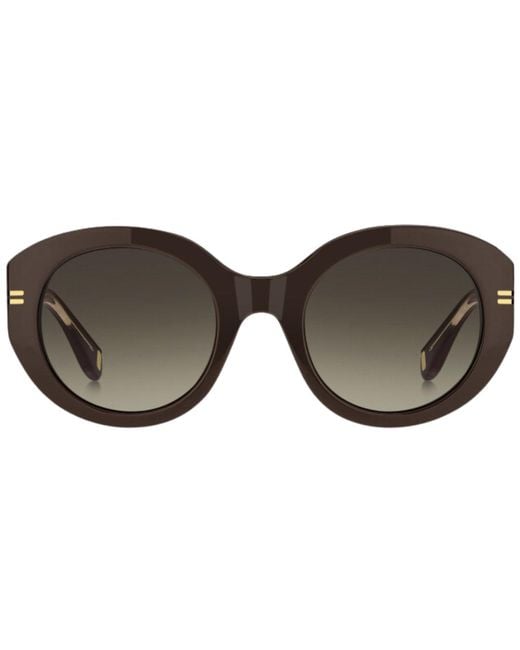Marc Jacobs Brown Rounded Framed Gradient Lensed Sunglasses for men