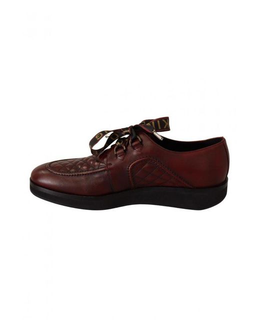 Dolce & Gabbana Brown Leather Lace Up Dress Formal Shoes for men