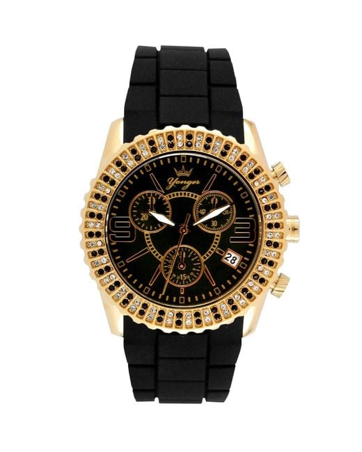 Yonger & Bresson Black And Bresson Bezel Watch