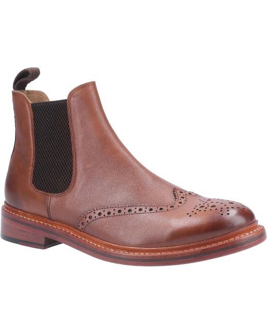 Cotswold Brown Siddington Leather Goodyear Welt Boot for men