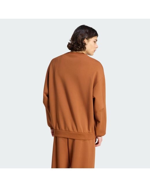 Adidas Brown Soft Lux Sweatshirt for men