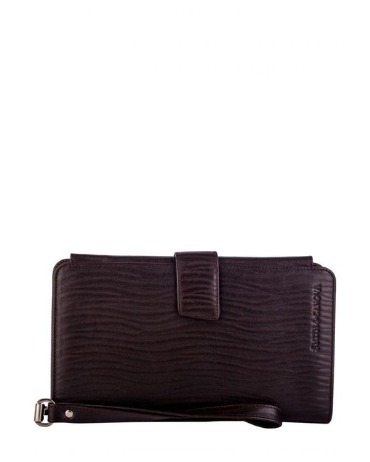 Smith & Canova Purple Embossed Leather Card & Document Case