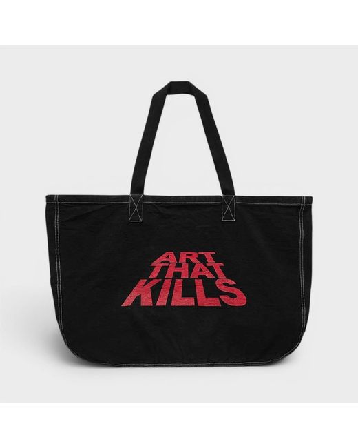 GALLERY DEPT. Black Atk Oversized Tote Canvas for men