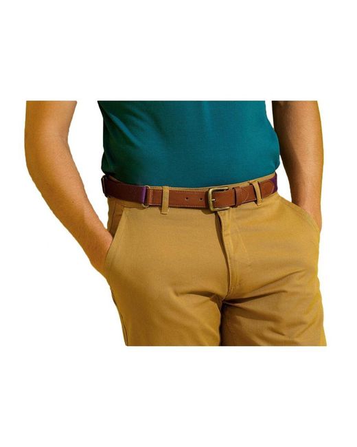 Asquith & Fox Purple Faux Leather And Canvas Belt for men