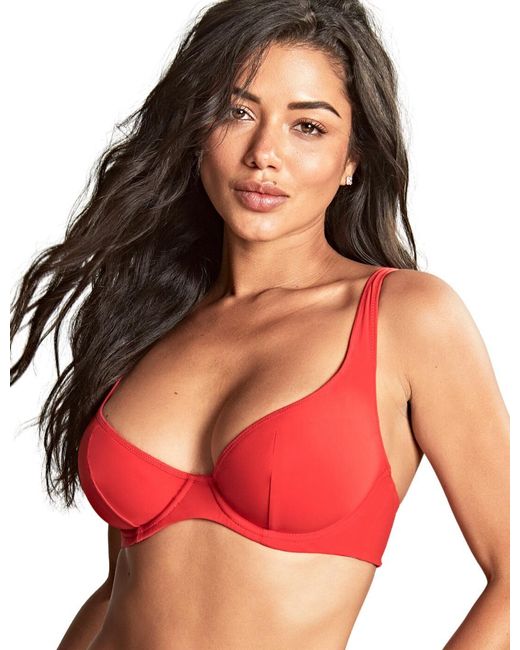 Panache Red Rossa Triangle Bikini Top