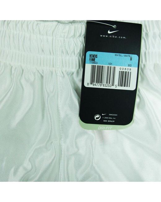 Nike White Dri-Fit Supreme Basketball Shorts Stretch Bottoms 119803 101