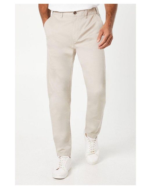 MAINE White Premium Slim Fit Chino Trouser for men