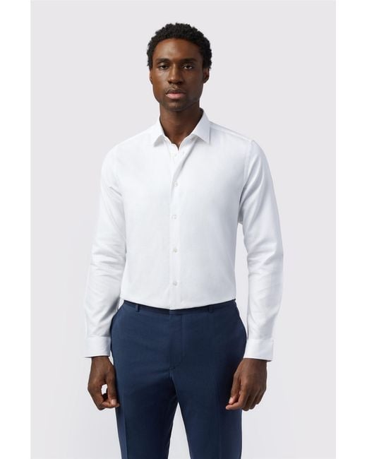 Ted Baker White Long Sleeve Slim Fit Formal Shirt for men