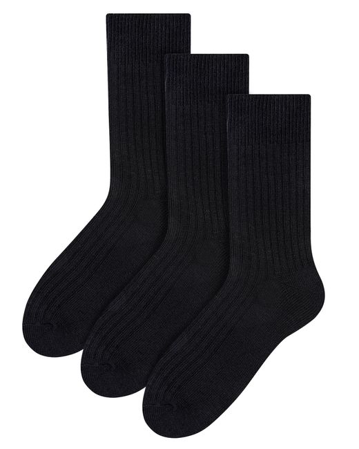 Steve Madden Black 3 Pairs Multipack Alpaca Wool Socks for men