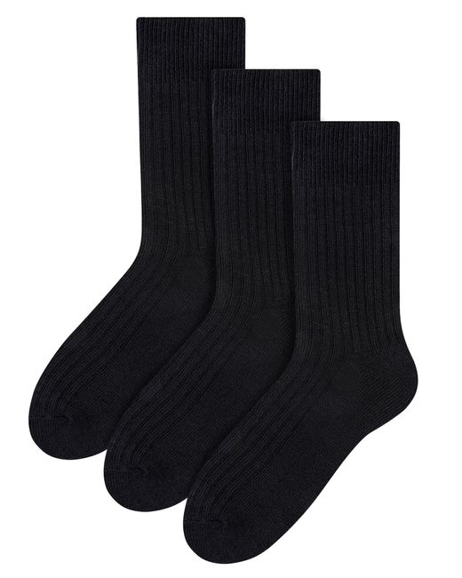 Steve Madden Black 3 Pairs Multipack Alpaca Wool Socks for men