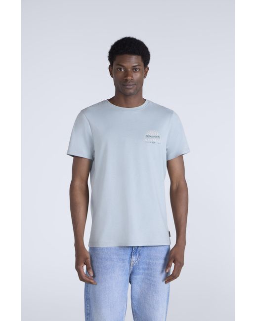 Mountain Warehouse Blue 'Jacob' Cotton T-Shirt Comfy Beach Summer Casual Tee for men