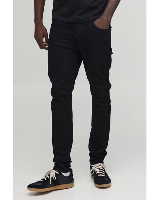 BoohooMAN Black Basic Skinny Fit Jeans for men