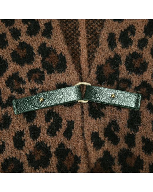 Kurt Geiger Brown Jacquard Ruana