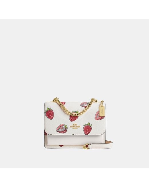 COACH White Mini Klare Crossbody