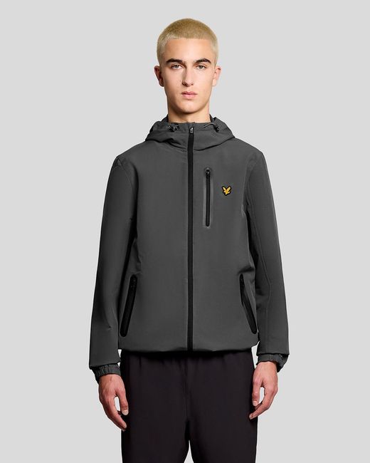 Lyle & Scott Gray Sports Water Resistant Hooded Jacket for men