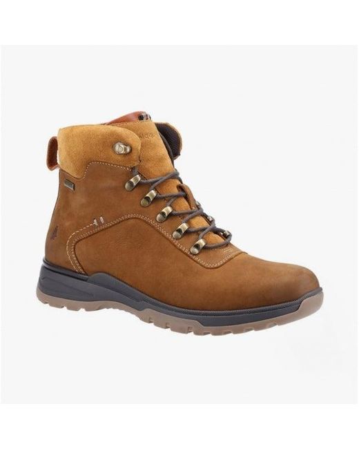 Hush Puppies Brown Paul Hiking Boots Tan Nubuck for men