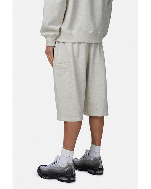 Good For Nothing Gray Baggy Monogram Jersey Shorts for men