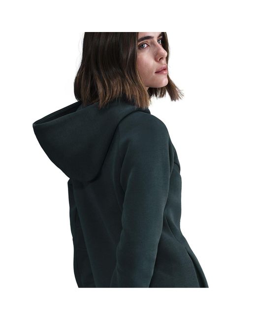 Nike Green Tech Solid Patterned Hooded Neck Jacket