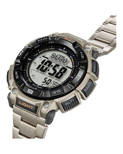 G-Shock Gray Protrek Watch Prg-340T-7Er Titanium for men