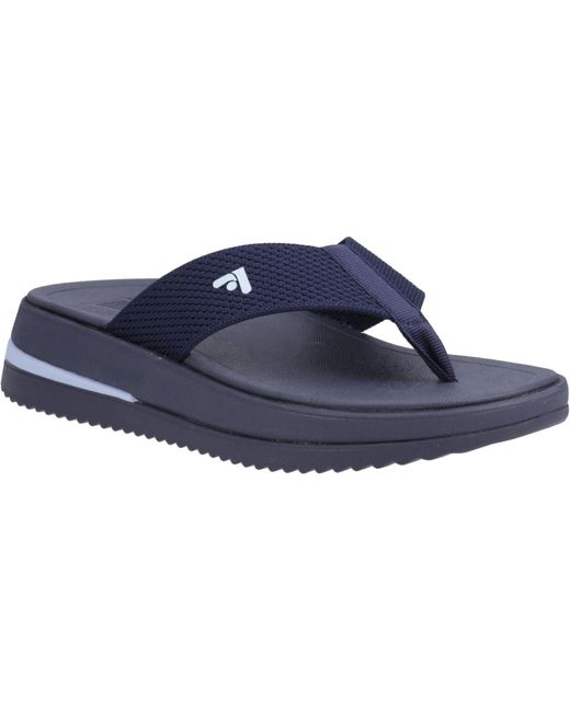 Fitflop Blue Surff Two-Tone Polyester Midnight Wide Sandals