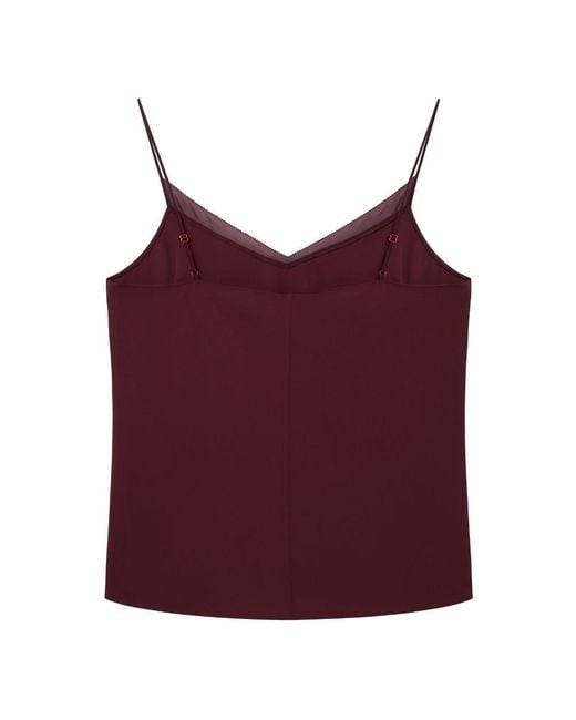 Ted Baker Purple Lulea Chiffon Insert Oxblood Cami Top