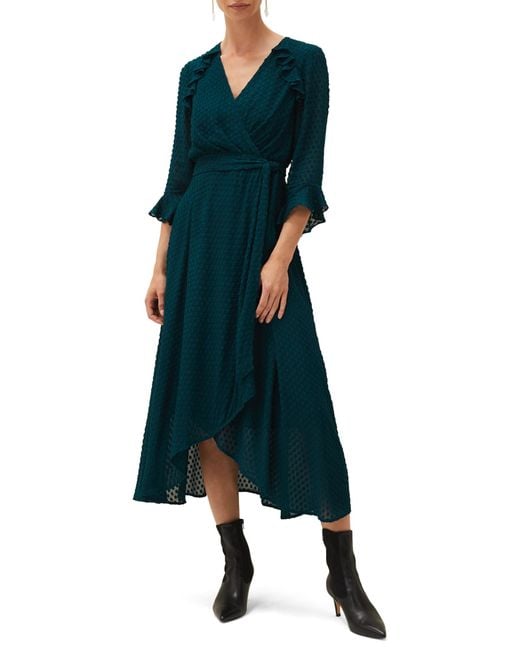 Phase Eight Blue Lilibeth Wrap Midi Dress