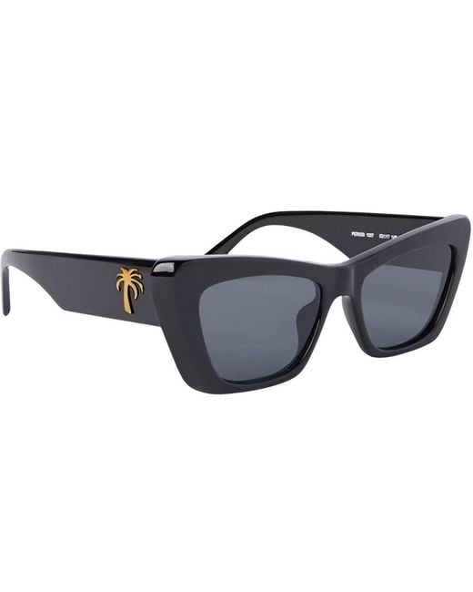 Palm Angels Blue Accessories Fairfield Rectangle Sunglasses for men