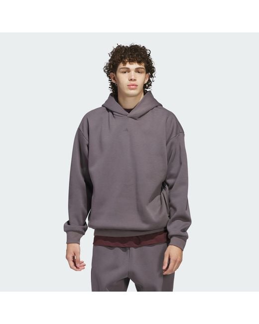 Adidas Originals Gray Basketball Fleece Hoodie (Gender Neutral)