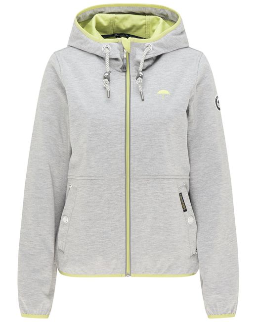 Schmuddelwedda Functionele Jas Dames Licht Grijs Melange in het Gray