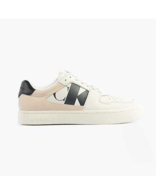 Calvin Klein White Classic Cupsole Trainers Bright