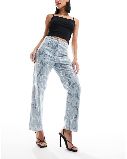Amy Lynn Blue Lupe Trouser