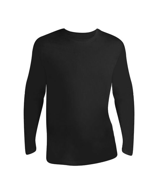 Sol's Black Monarch Long Sleeve T-Shirt (Deep) for men