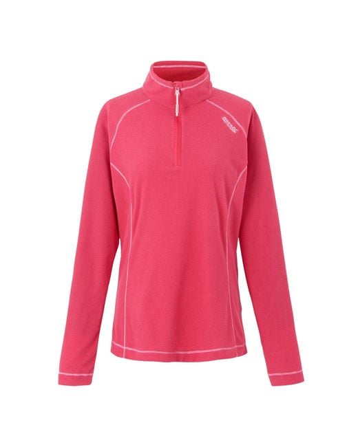 Regatta Pink Great Outdoors /Ladies Montes Half Zip Fleece Top (Pop/Raspberry Ripple)
