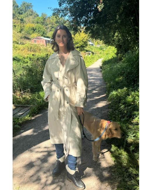 Next Green Double Breasted Trench Coat