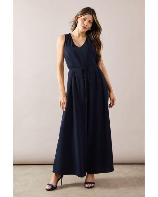 Wallis Blue Ultra Trapeze Wide Leg Jumpsuit