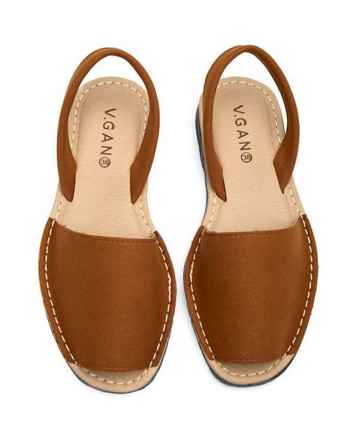 V.Gan Brown Vegan Rambu Menorcan Sandals