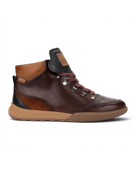 Pikolinos Brown Caoba Leather Lace-Up Sneakers Trainer Shoes