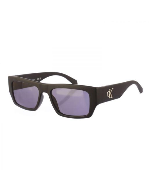 Calvin Klein Black Acetate Sunglasses With Rectangular Shape Ckj22635S for men