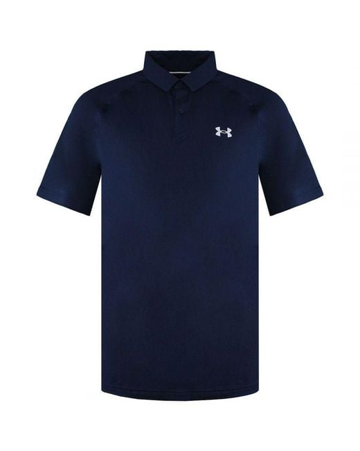 Under Armour Short Sleeve Collared Navy Blue Iso chill Polo Shirt