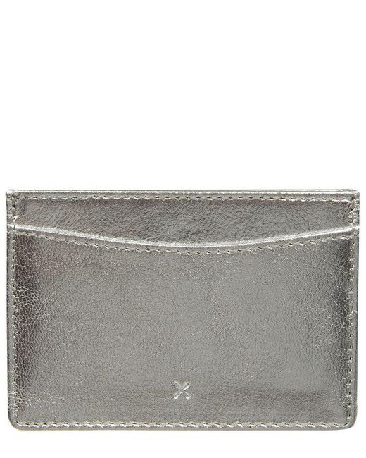 NiNa Amora Gray 'Annalisa' Metallic Leather Card Holder